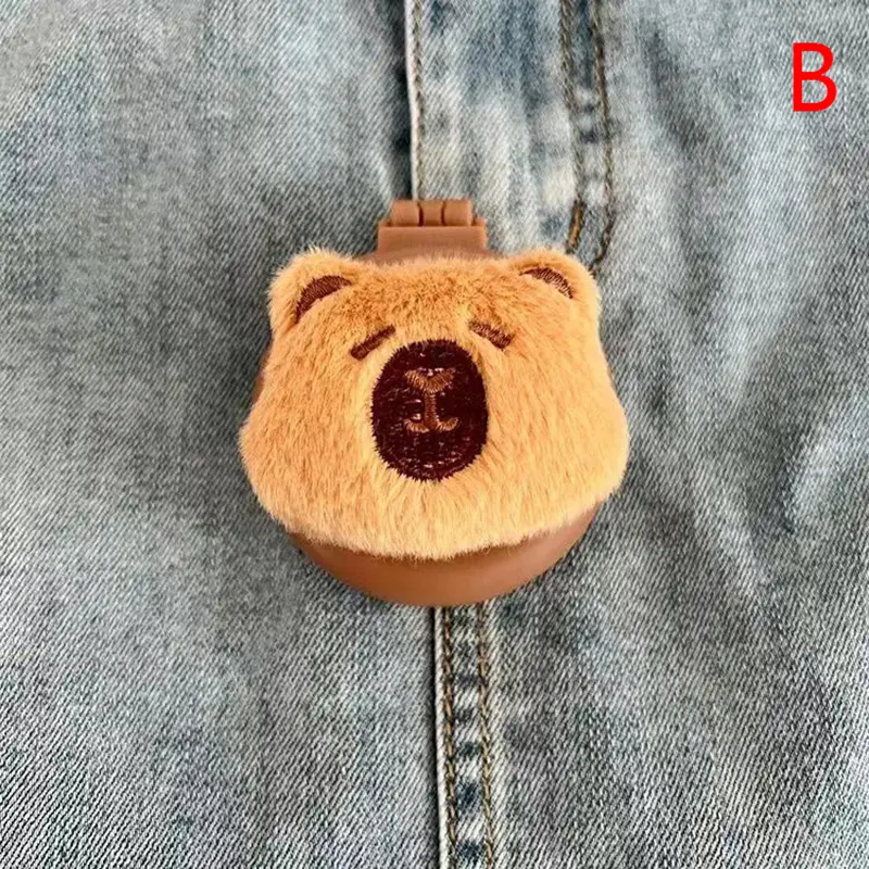 Lược Đệm Khí Gấp Gọn, Thiết Kế Capybara, Có Gương, Cầm Tay Thích Hợp Đi Du Lịch, Lược Capybara, Dành Cho Nữ, Cọ Mát Xa Chống Tĩnh Điện, Dụng Cụ Tạo Kiểu Tóc 8