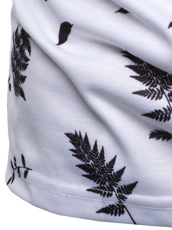 Men's Plants Print Short Sleeve Polo Shirt, Regular Fit Casual Button Front Polo Neck Top, Men's Clothes for Summer Daily Wear 7
