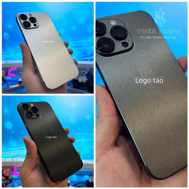 Skin nhôm xước ánh kim loại dán cho mọi dòng máy điện thoại