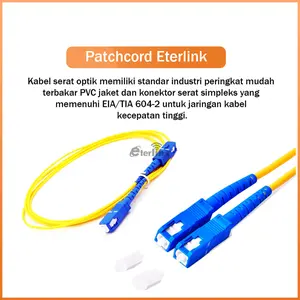 Kabel Fiber Optic Patch Cord Warna Kuning 1M,2M,3M,5M - FO Patch Cord Single Mode SC-SC -1PCS