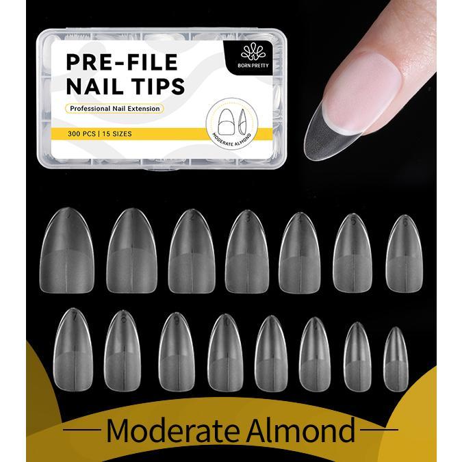 Đầu Móng Tay, THIẾT KẾ THỜI TRANG SINH RA, 300 / 288 chiếc, Keo Dán Móng Tay Tiền Cắt, Thiết Kế Nhúng Hình Vòng Cung C Bán Lì Hình Bầu Dục Và Hình Quả Hạnh, Làm Bằng PVC, Móng Tay Giả, Đầu Nối Móng Tay Chuyên Nghiệp, 61135