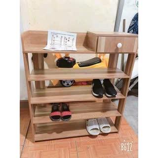kệ để giày dép 5 TẦNG CỬA KÉO gỗ MDF 3