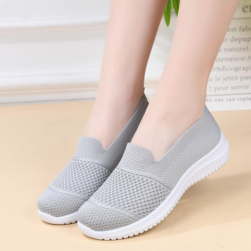 Product Introduction of Giày Nữ, Thiết Kế Đặc Biệt, Hàng Mới Về, Ngoại Cỡ, Chất Liệu Flyknit Thoáng Khí, Giày Đế Bằng, Thích Hợp Đi Làm, Bề Mặt Lưới, Mỏng, Phong Cách Đi Chơi 14