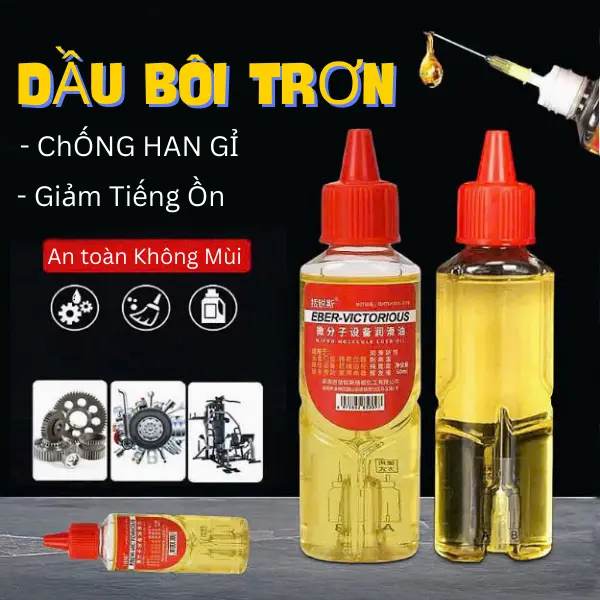 Dầu Bôi Trơn Cho Máy Móc, Ổ Khóa, Quạt Điện, Thiết Bị Trong Nhà - Lọ 60ml An Toàn | Sunu.store dầu  bôi
