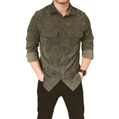 Độc Quyền MVP Sản Xuất Áo Sơ Mi Nam Cotong Thiết Kế Sợi Tăm Thoáng Khí Dài Tay Túi Vuông Thời Trang.