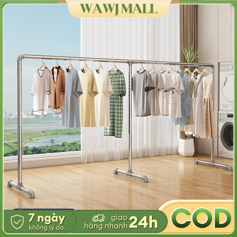 ww Giá phơi quần áo,Ống thép Cây phơi đồ Siêu mạnh sào treo quần áo,cây phơi quần áo ổn định và bền Chịu tải mạnh