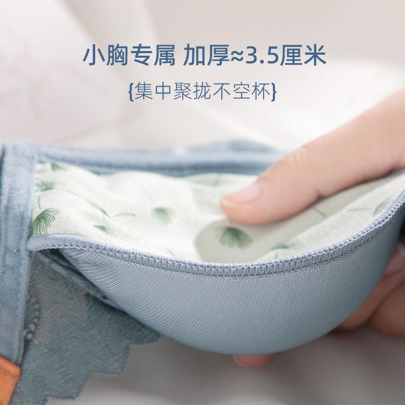 Áo Ngực Ren Màu Đỏ, Dành Cho Nữ Vào Năm Hoàng Đạo Của Họ, Ngực Nhỏ, Ngực Phẳng, Phong Cách Dày, Hỗ Trợ Bên, Chun, Không Dây, Áo Ngực Ren Tua Rua 4
