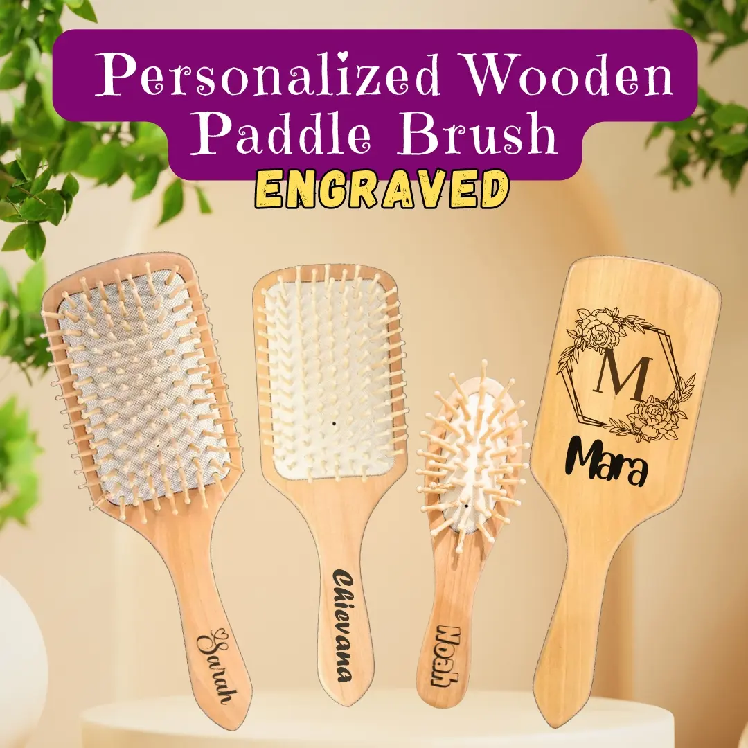 Wooden Paddle Brush(PERSONALIZED)-Perfect Gift,Souvenir,Debut,Mother's Day,Christmas Gift,Collection,Teacher's Day,Promotional,Giveaways,Wedding,Birthday,Hacabata,Kahit ano