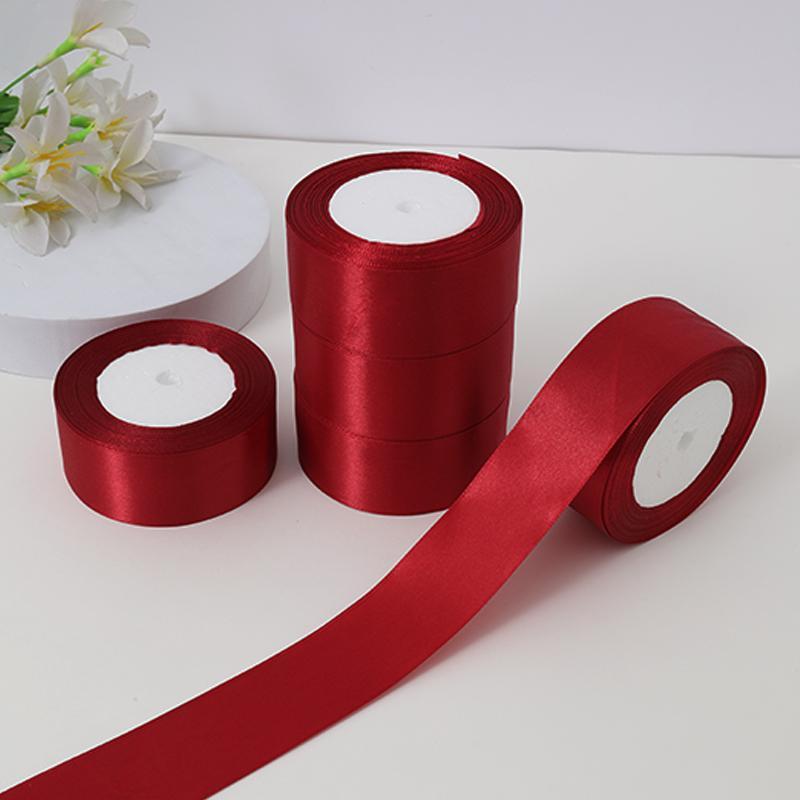 Product Introduction of Solid Color Ribbon (5 Rolls), Wedding Cake Decorative Ribbon, Gift Wrapping Satin Ribbon, DIY Decorative Ribbon For Wedding Party 19