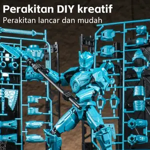 Robot Action Figure Dummy 13 T13, Lucky 13 Senjata Lengkap, Full Artikulasi 3D Printing, Manekin 3D Movable, Mainan Edukatif dan Kreatif untuk Anak Laki-Laki, Hadiah Ulang Tahun, Mainan Interaktif dan Edukasi