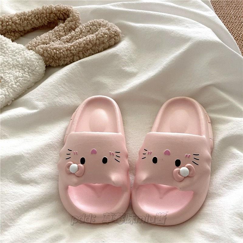 Dép Lê Kitty, Kiểu Lười, Đế Dày Eva, Dễ Thương, Dành Cho Nữ Vào Mùa Hè, Phong Cách Cô Gái Trẻ, Đế Chống Trượt, Dép Đi Trong Nhà Và Phòng Tắm, Năm 2024 7