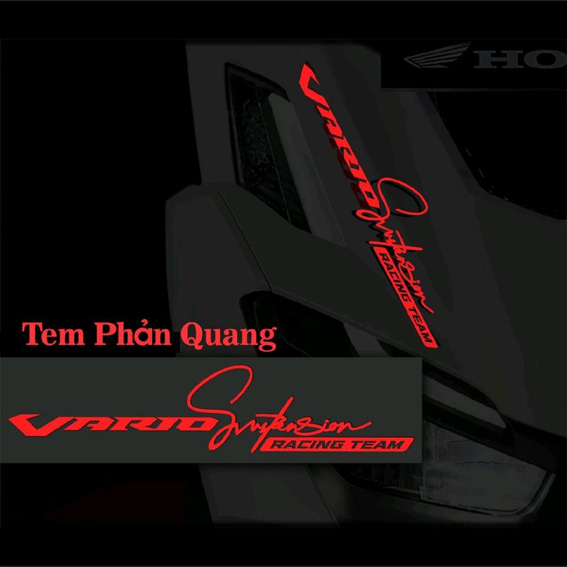 TEM PHẢN QUANG VARIO 125-150-160 tem phát sáng khi có đèn Nhãn Dán Decal