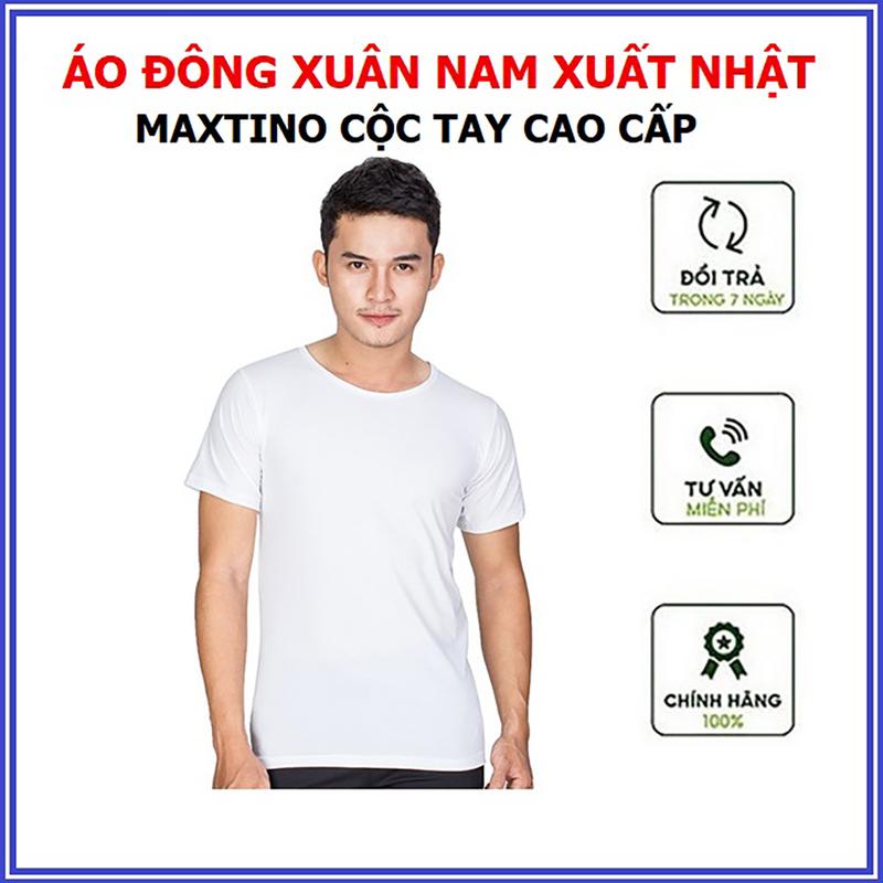Áo Đông Xuân Nam Xuất Nhật Cộc Tay Chất Cotton Cổ tròn Menswear
