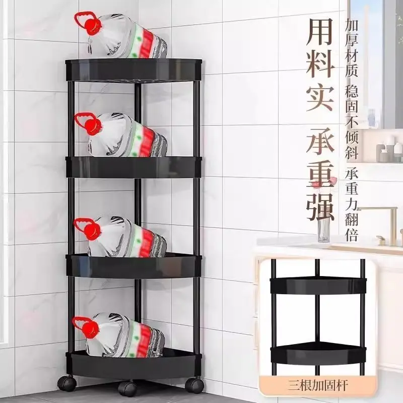 Giá Để Đồ Trong Phòng Tắm, Kệ Góc Sàn, Nhiều Tầng, Cho Phòng Vệ Sinh Và Nhà Vệ Sinh, Người Sắp Xếp Hình Tam Giác Khe Hở, Kệ Nhà Bếp 2