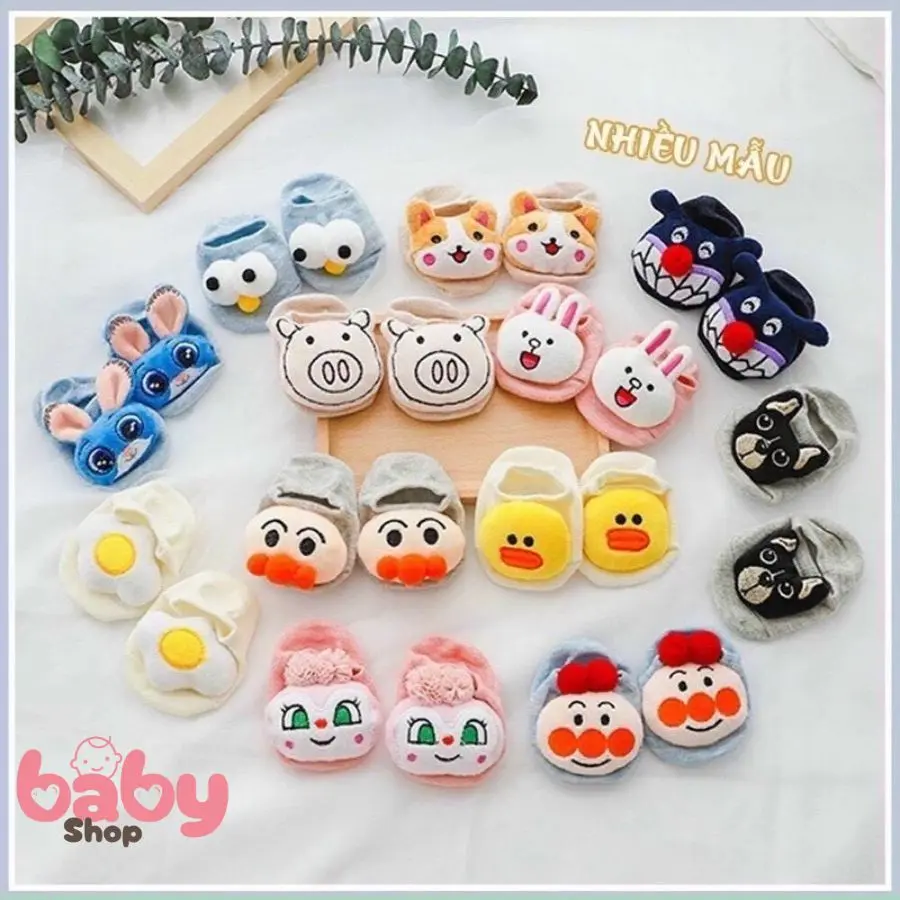 Bộ 5 Đôi Tất Vớ Hình Thú Bông Xù 5D Ngộ Nghĩnh Đáng Yêu Cho Bé Sơ Sinh 0-12 Tháng Baby Shop vải thun hình dạng