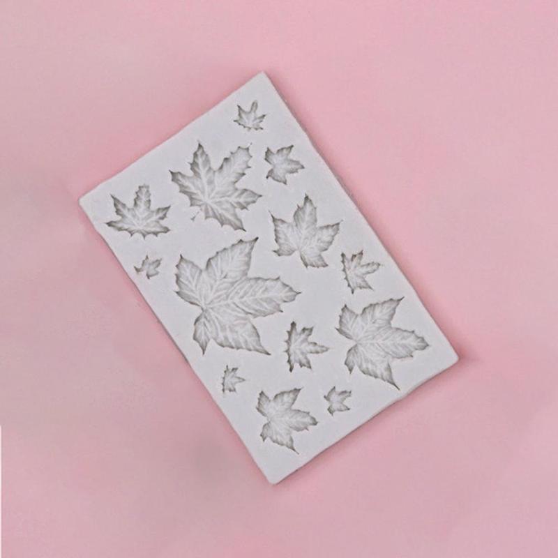 Leaf Shaped Silicone Mold, 1 Count Multi Grid 3D Fondant Silicone Mold, Cake Decorating Baking Supplies 4