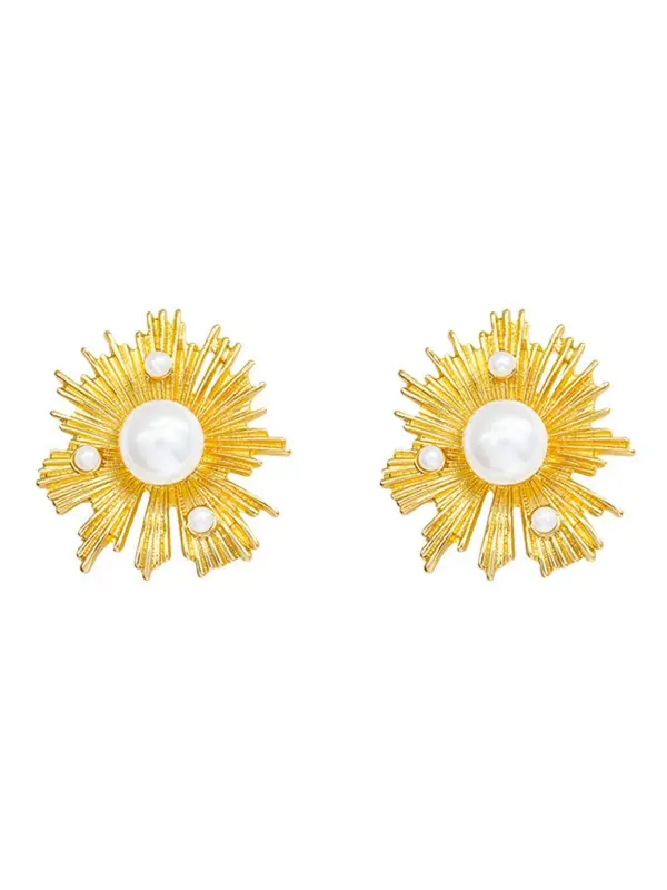 Flower Design Earrings, Fashionable Jewelry for Women, Daily Clothing Decor, Trendy All-match & Exquisite Jewelry for Birthday Gift 4