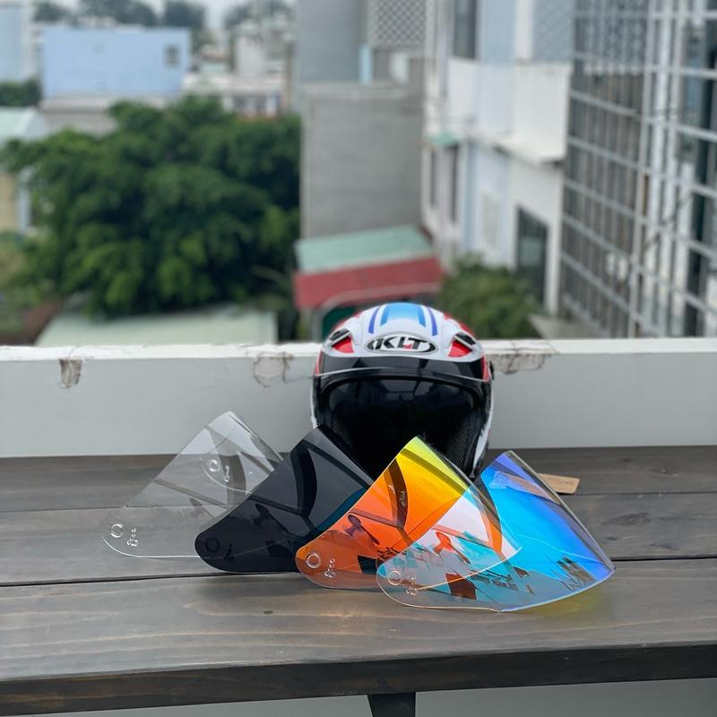 ( REVO) KÍNH KYT, KLT GẮN MŨ BẢO HIỂM 3/4 2 KÍNH chính hãnġ Helmet