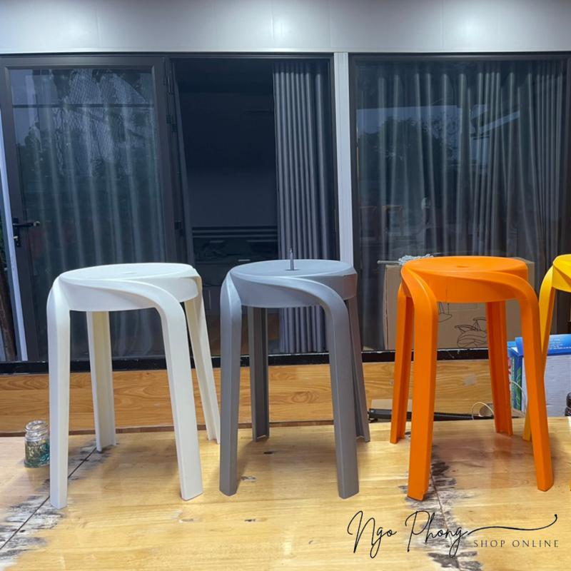 Ghế nhựa xoắn, ghế đẩu nhựa Decor, Nhựa đúc nguyên khối xếp chồng gọn gàng. Sang trọng, trang nhã, 4 màu cực đẹp Vững chắc 6