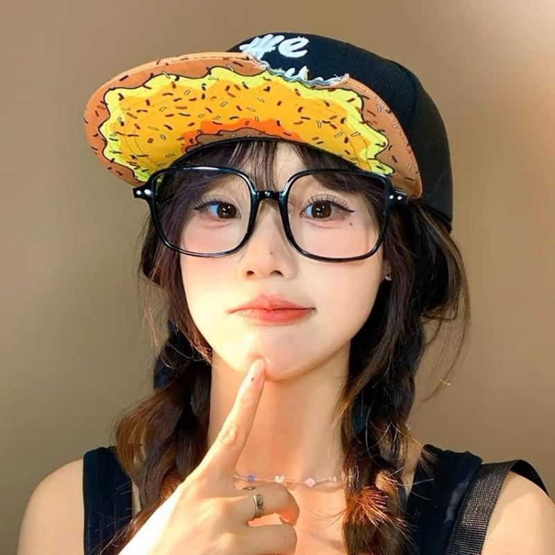 Mũ Bóng Chày, Đầu Phẳng, Thiết Kế Donut Có Rãnh, Dành Cho Nam Và Nữ, Phong Cách Hip Hop, Mũ Rộng Vành Phẳng Thêu, Mũ Chống Nắng Đường Phố Ngoài Trời