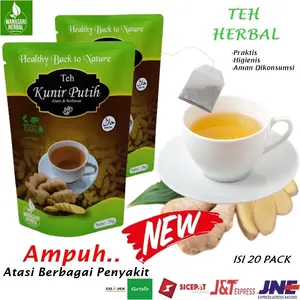 TEH KUNYIT PUTIH CURCUMA Zedoaria Daun Tea kunyit Minuman Herbal