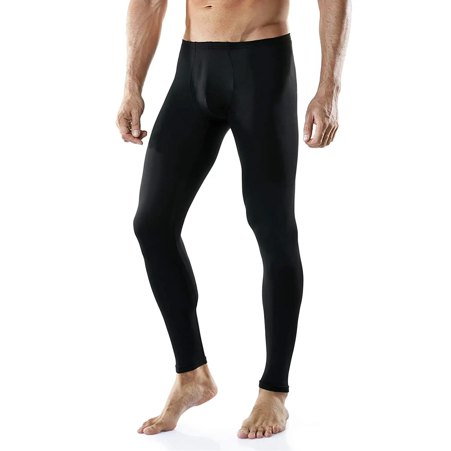 Quần giữ nhiệt nam LÓT LÔNG legging tất siêu ấm mùa thu đông TSLA Blank TSL1001 Trơn Áo Nhung Đen