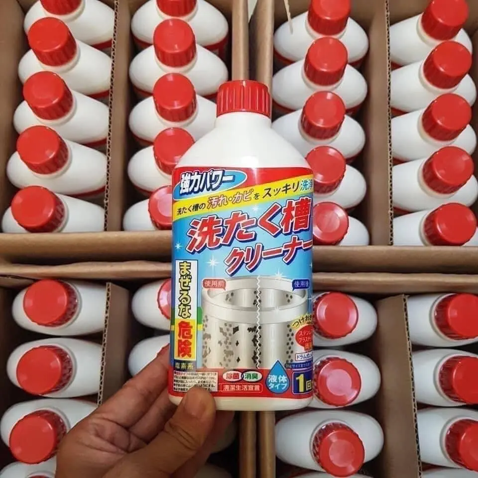 nước tẩy lồng máy giặt nhật 400ml loại bỏ những cặn lắng canxi và chất bẩn diệt khuẩn gây mùi hôi trong máy giặt Làm Sạch