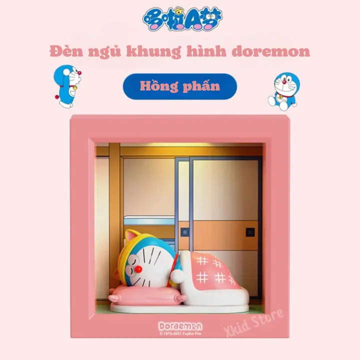 Đèn ngủ Doraemon cảm biến thông minh sạc pin USB, trang trí PC, phòng ngủ bàn làm việc - Xkid Store