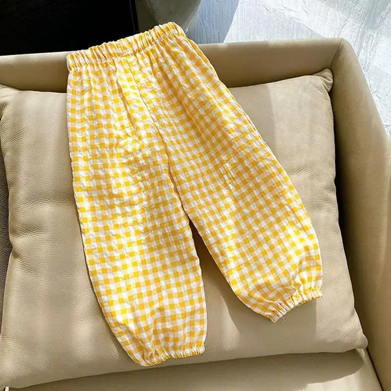 Quần dài bomber kẻ caro bo gấu cho bé gồm 5 màu cực xinh sz14-45kg[H4] 6