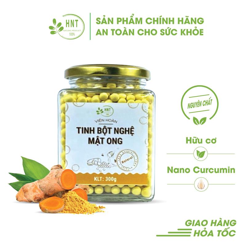 Viên tinh bột nghệ mật ong Sữa ong chúa - Sử dụng khi - Đau dạ dày - Phụ nữ sau sinh - HNT NATURAL PRODUCT VTBN300 #OCOP #DacSanVietNam