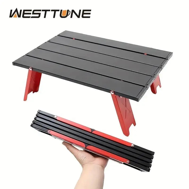 Portable Mini Folding Table, Lightweight Aluminum Alloy Table, Outdoor Folding Table for Travel, Picnic, Barbecue, Camping Furniture 6