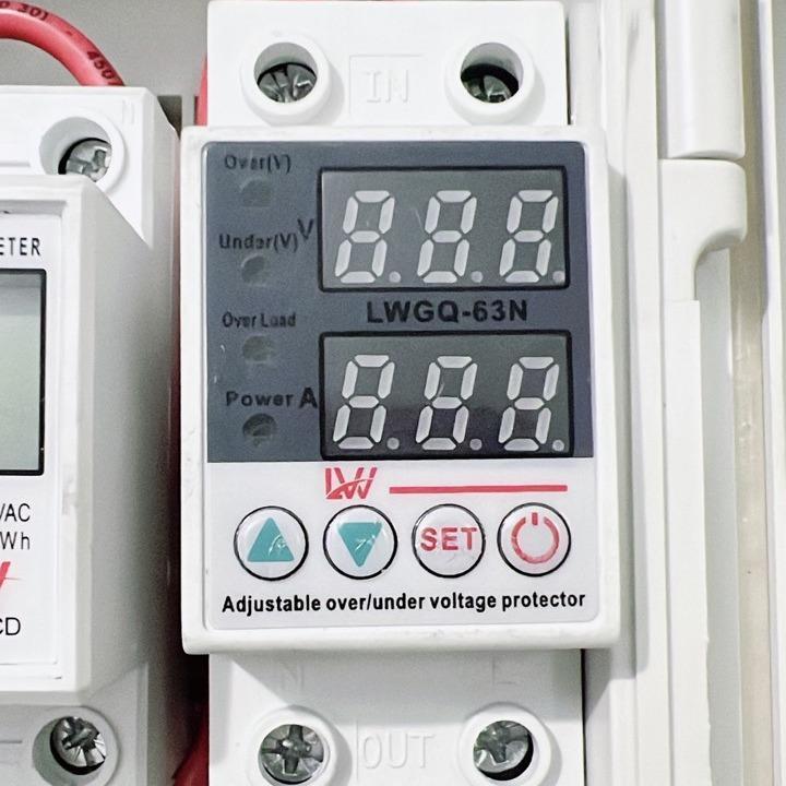 Bảo vệ điện áp gia đình 1pha 220v chống cao áp t…