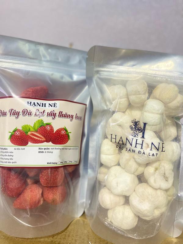  COMPO Dâu tây + măng cụt sấy thăng hoa Không đường Tự nhiên Chua ngọt  say  gion Snack 