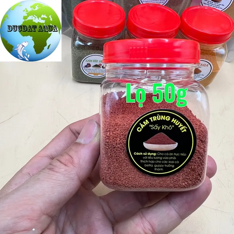 ￼ARTEMIA , trùng huyết , siêu đạm , tảo xoắn sấy khô,  50-100g giàu dinh dưỡng- TOP 1thức ăn cho cá con -đức đạt aqua 3