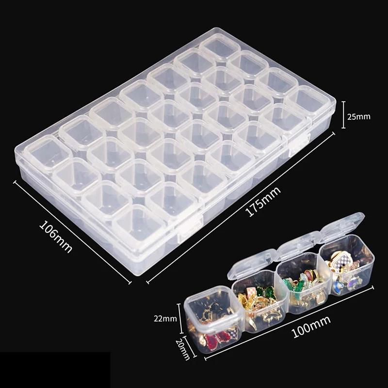 Product Introduction of 28/56Girds Nail Art Tools Storage Box Compartment Organizers Transparent Plastic Storage Case Beads Diamond Jewelry Container 4