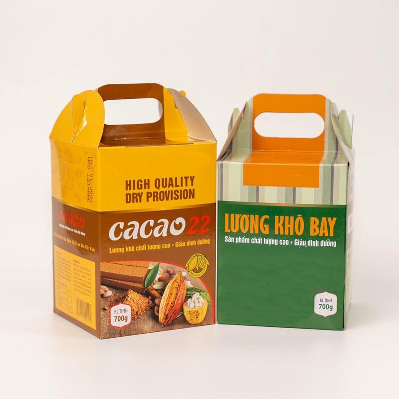 Combo lương khô cacao và bay 700g mỗi hộp 10gói mỗi gói 2 thanh
