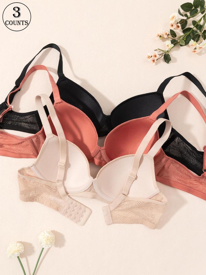Product Introduction of Women's Solid Color Push Up Bra, Comfortable Breathable Underwire Bra, Softness Lingerie for All Seasons 6