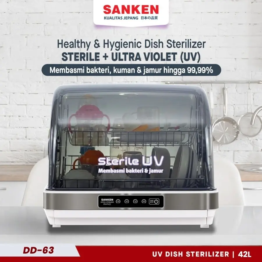 Sanken Dish Dryer Sterilizer Alat Steril Peralatan Makan DD-63UV
