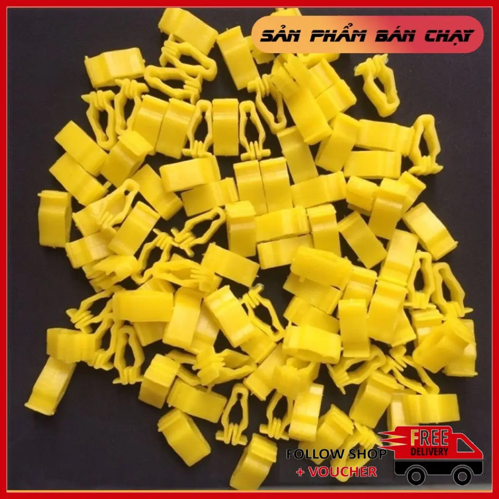 [Hot] Pát kẹp nhựa dàn áo màu vàng, màu trắng chuyên dụng cho xe Honda