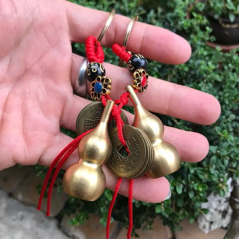 Móc khóa Hồ Lô - chất liệu đồng đúc - cầu bình an Móc Chìa Khoá Móc Khoá 2
