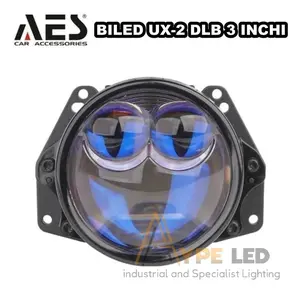 ORIGINAL BILED AES UX-2 DLB 75 WATT 3 INCHI BLUELENS PROJECTOR LENS PROJIE BILED AES DOUBLE LASER - 1 UNIT UX-2 DLB, Tanpa Demon eyes