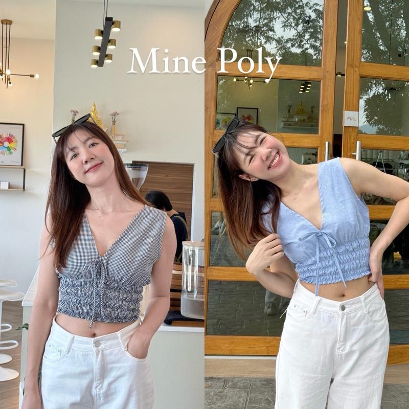 Mineclothes | Mine Poly เสื้อครอปลายสก็อต - TikTok Shop Thailand