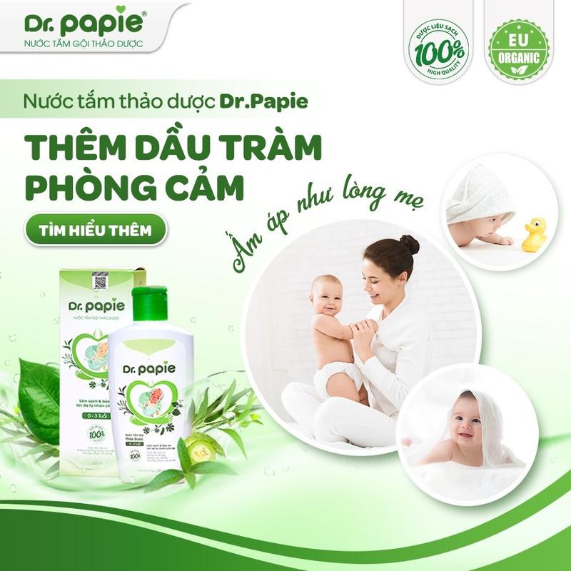 Sữa tắm gội thảo dược Dr Papie cho bé yêu từ 0-3 tuổi