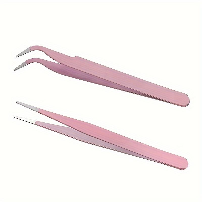 Product Introduction of Bộ Nhíp Làm Trang Sức, 2 Cái, Thiết Kế Khuỷu Tay Và Đầu Thẳng, Màu Đen, Xanh Dương Và Hồng Tùy Chọn, Hoàn Hảo Cho Đồ Trang Sức Thủ Công Tự Làm, Sổ Lưu Niệm Và Các Dự Án Thủ Công Trang Điểm Cosmetic Nữ 1