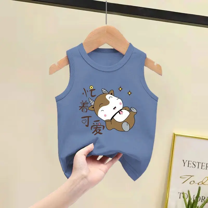 Áo Vest Bông 100%, Cho Trẻ Em, Phong Cách Phương Tây, Không Tay, Mỏng, Thích Hợp Cho Bé Trai Và Bé Gái, Áo Cho Em Bé, Thời Trang, Quần Áo Mùa Hè, Hàng Mới Về, 2025