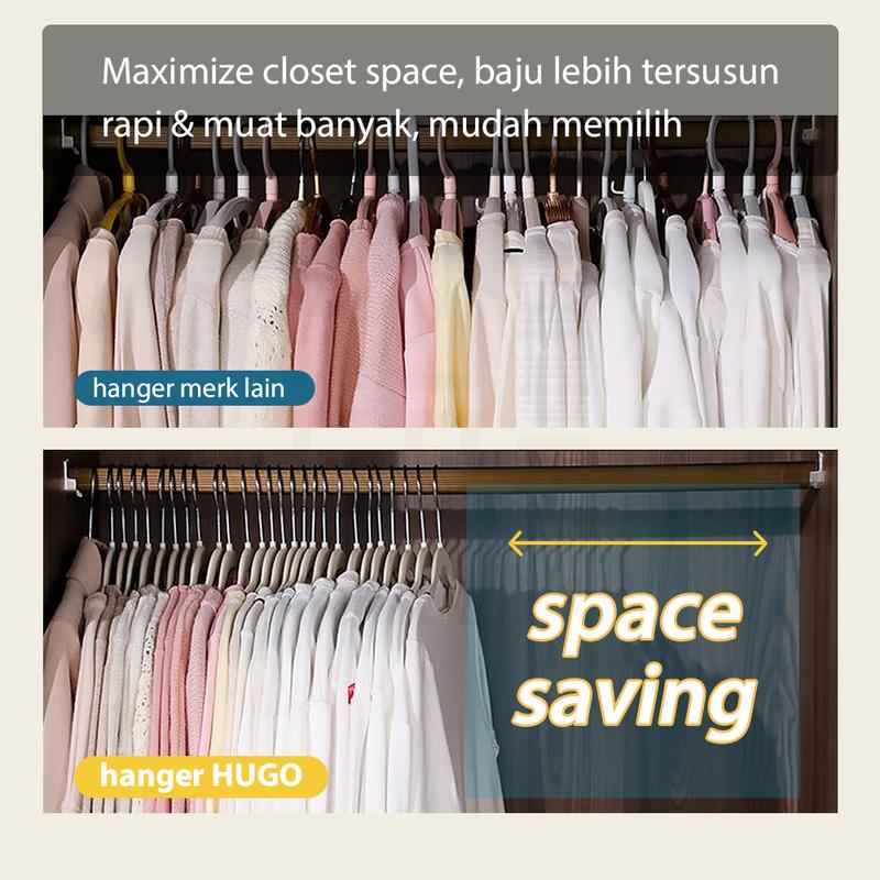 Gantungan Baju Anti Slip Isi 10 Pcs Hanger Gantungan Baju Dewasa Hanger dengan Karet Tebal 1