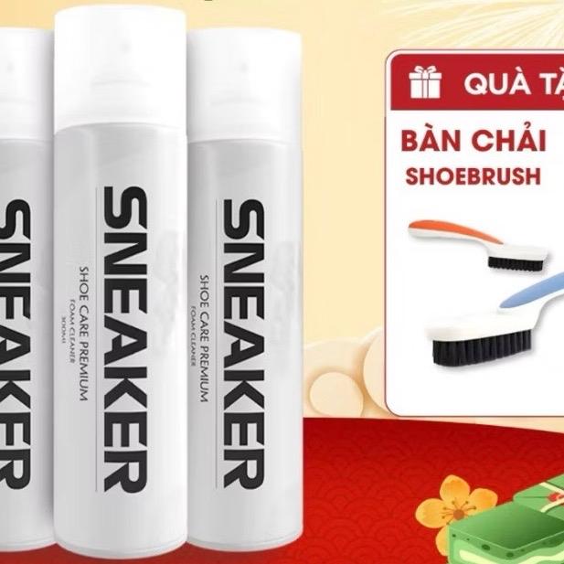 ￼Combo 3 Chai xịt vệ sinh giày Sneaker , Xịt vệ sinh giày xịt làm sạch giày dạng bọt xịt khử mùi hôi giày 0
