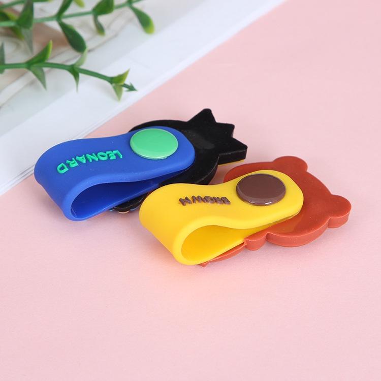 Product Introduction of PVC soft rubber earphone nail buckle winding device button storage device snap button earphone cable manager hub 10