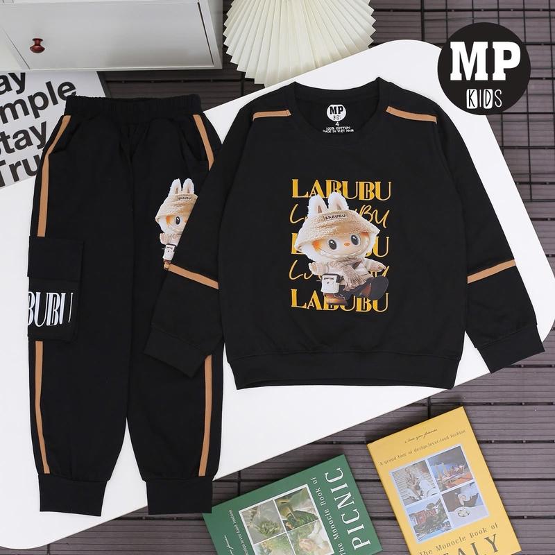 Bộ trai dài Labubu thun cotton 4 chiều  (TDQD 8-42kg) 0