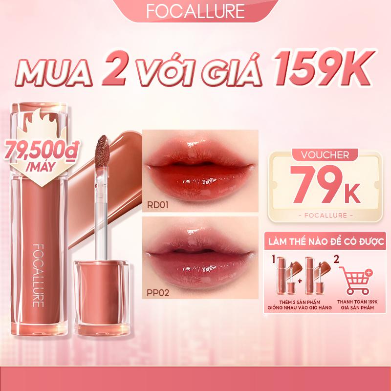 【Mua 2 với giá 159K FOCALLURE Pro Stain Son Tint Bóng Hỗ Trợ Dưỡng Ẩm Hỗ Trợ Chống Dính Cốc Có Sắc Tố Màu Cao Cho Môi Trong Trẻo Rạng Rỡ